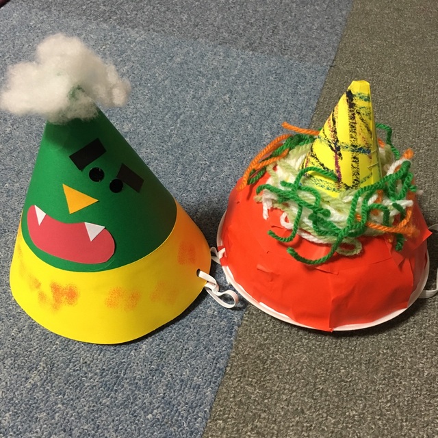 第13回まきば会 絵本宅急便 鬼の帽子製作富山市 認定こども園 アームストロング青葉幼稚園