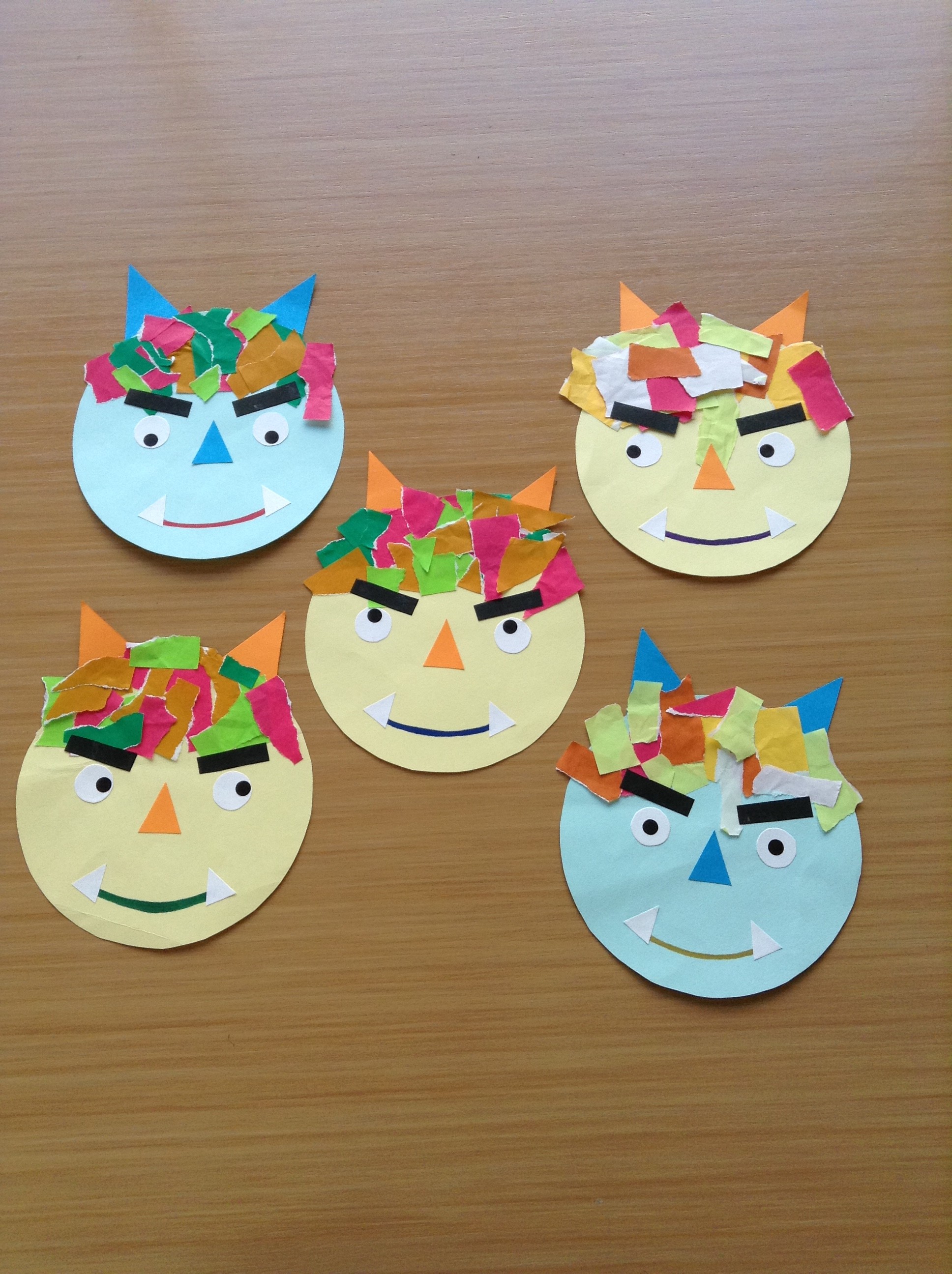 0歳児鬼のお面作り 焼津園