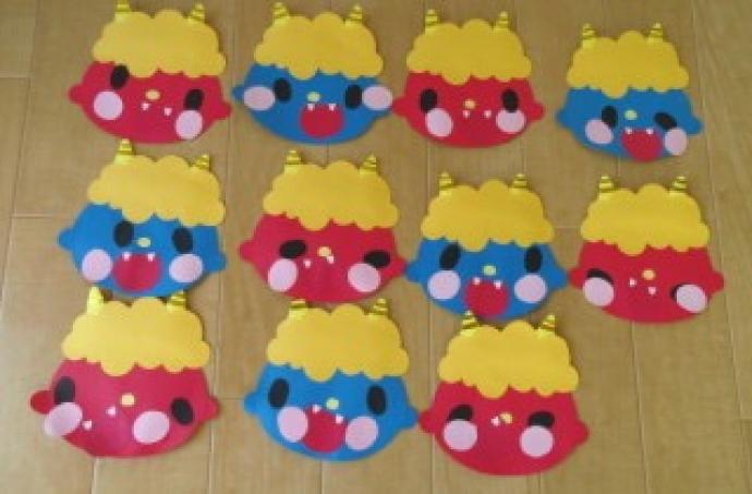 保育で使う鬼のお面の１０の製作のアイディア