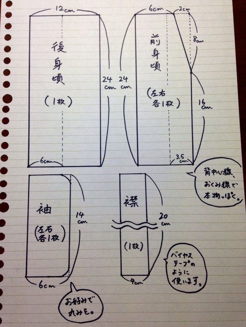 無料型紙で赤ちゃん用袴オール風初節句++かたっぱしからやってみよう++ - 楽天ブログ