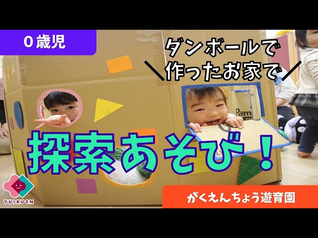 カラーボール遊び 1歳児ダンボールTikTok