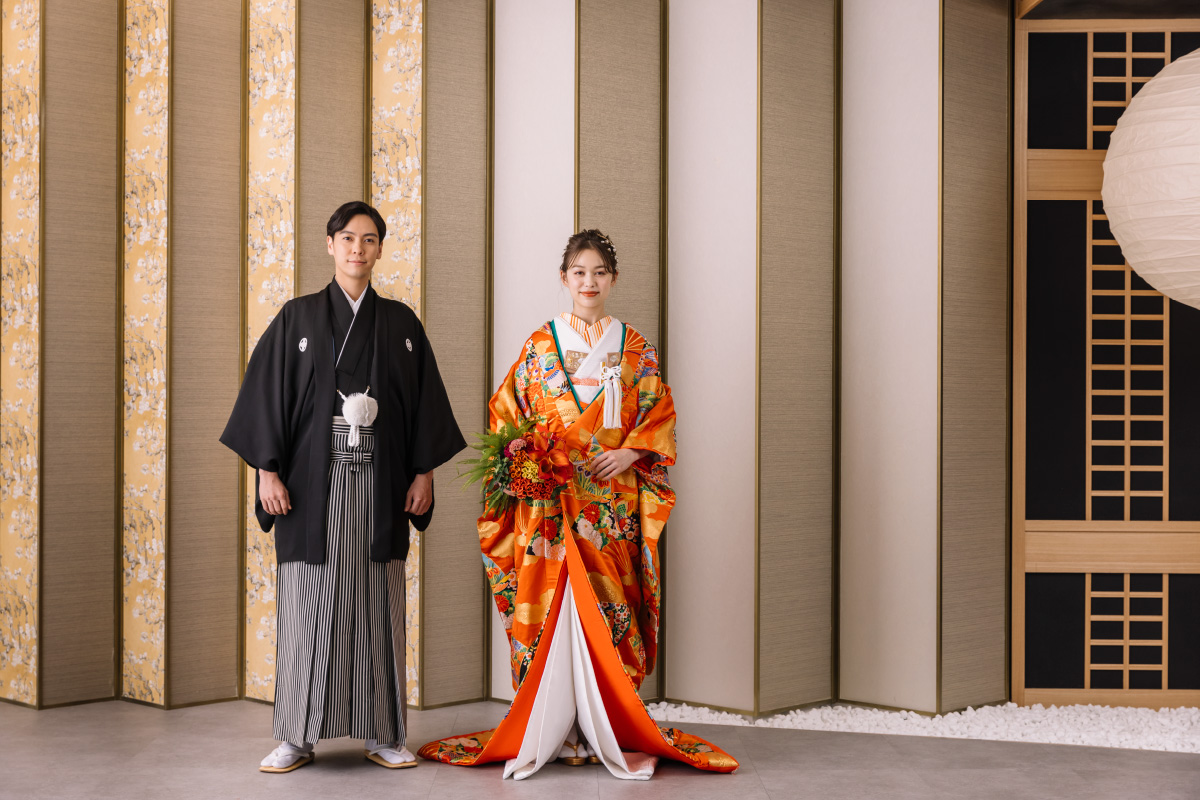 結婚20周年に和装記念写真京都で和装前撮り・フォトウェディング「古都の花嫁」 お寺貸切の結婚写真