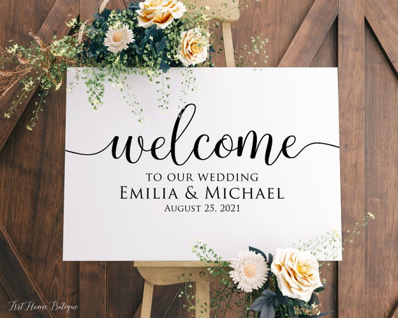 アクリル切り文字 Welcome to our Wedding Reception