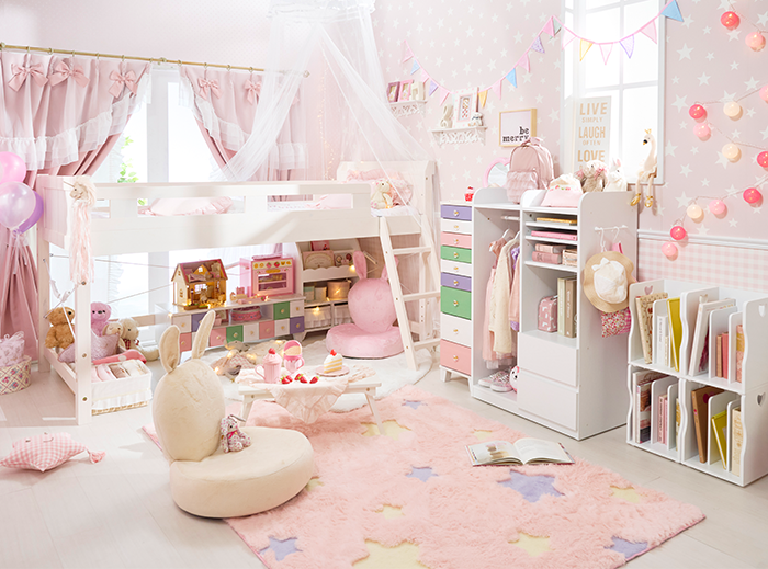 小学生×女の子の子供部屋レイアウト実例！おしゃれで可愛いインテリアをご提案folk