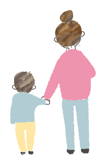 子供イラスト☆手をつないでバンザイをする子供たち☆：イラスト無料