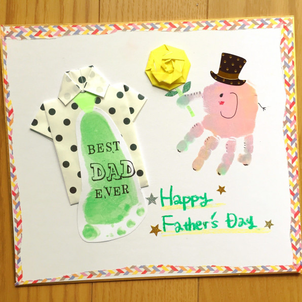 父の日✩プレゼント 手形 足形 アート - メルカリ