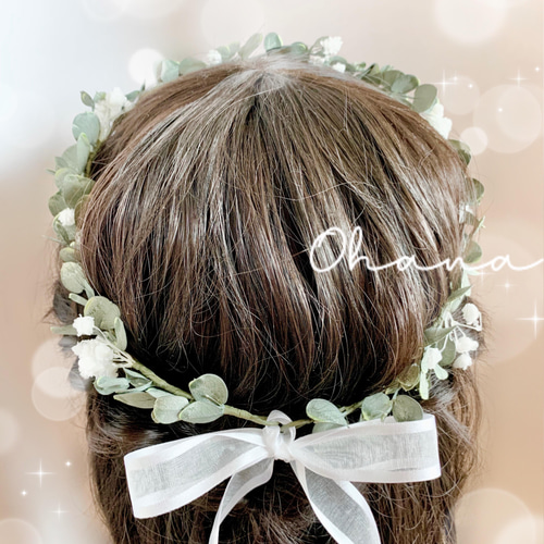 現品限り商品♡ 花冠 はなかんむり キッズ ベビー 誕生日 七五三 結婚式 前撮り お宮参り かすみ草 紫陽花 - メルカリ