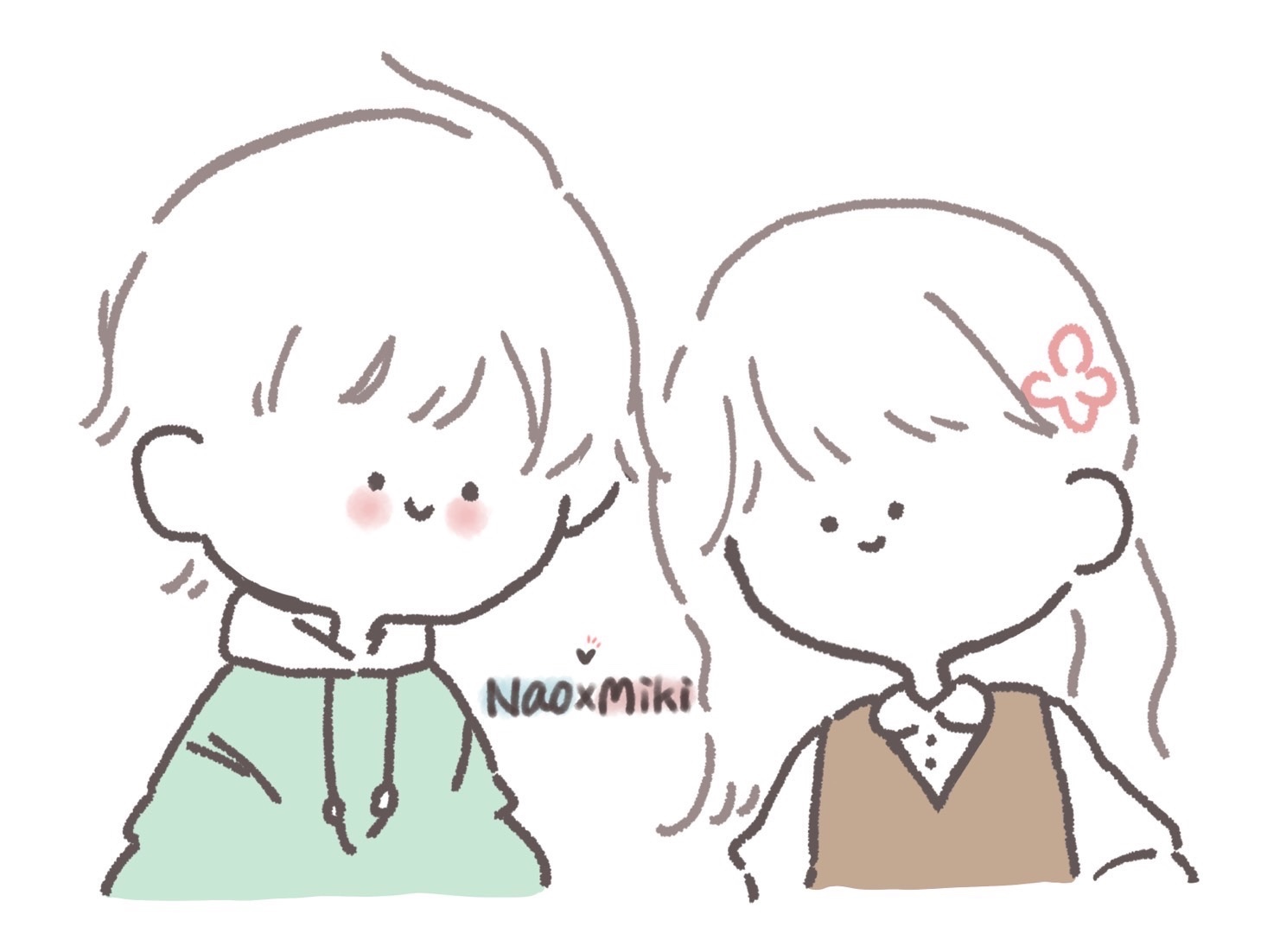 カップル 手描きイラスト無料イラスト・フリー素材なら「イラストAC」