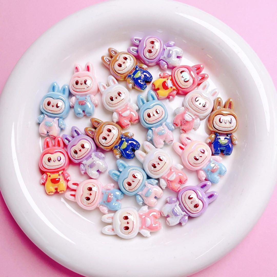 キャンドゥ行った時に可愛いハートのビーズ見つけたので作りたかった夢かわステッキ風ストラップ作りました🥰ビーズビーズキーホルダー手作りハンドメイドゆめかわいい魔法ステッキ