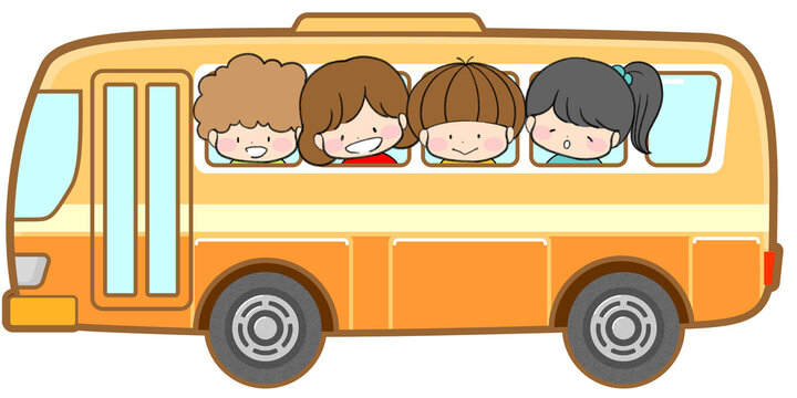 幼稚園送迎バスイラスト無料イラスト・フリー素材なら「イラストAC」
