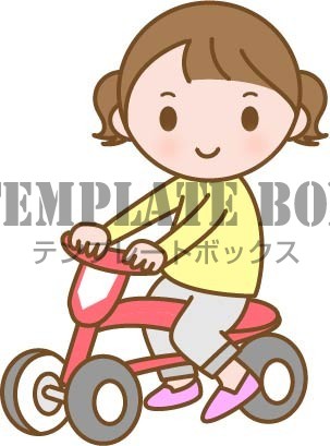 人気の♪ 子供の自転車 ペダルなし ランニングバイク 黄色 イラスト商用フリー 無料 のイラスト素材なら「イラストマンション」