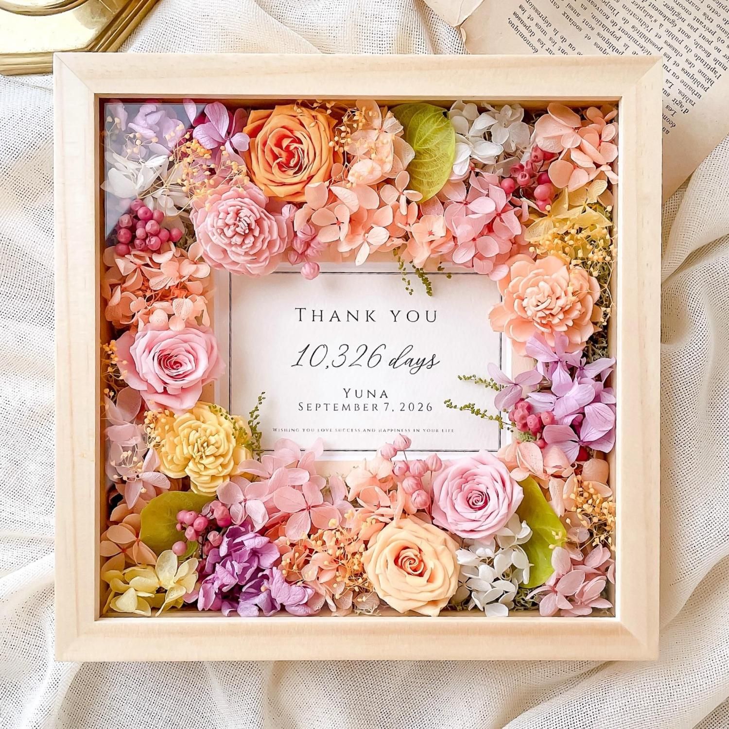 新商品情報「フォトフレームフラワー子育て感謝状 はんなり」 - 広島のデザイン会社FARBE株式会社ファルベ