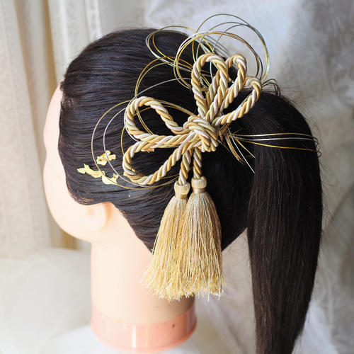 楽天市場 髪飾り 水引 水引き ゴールド 金箔 組み紐ヘアアクセサリー ヘアーアクセサリー 水引 飾り紐 紐 ショート 卒業式 結婚式 披露宴成人式 ウェディング ウエディング 振袖 着物 卒業袴 ヘッドドレス ヘアアレンジ : 着物ショップ 和楽衣
