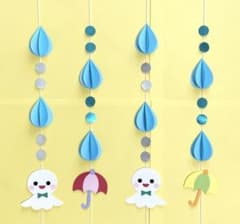 保育園・幼稚園 傘の製作アイデア♪可愛い吊るし飾り！ 梅雨＆6月の工作・作り方