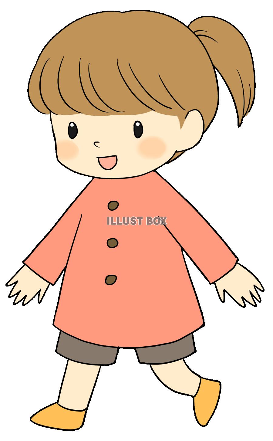 子供・女の子 透過PNG ：イラスト無料