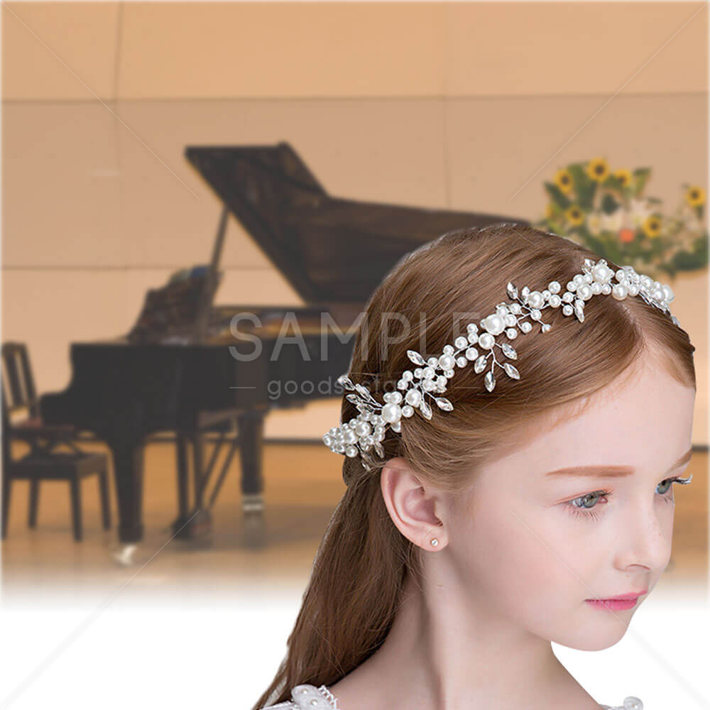 ヘアアクセサリー ヘッドドレス 子供 レディース 髪飾り ピアノ発表会 女の子 キッズ 花 あさがお ホワイト パール ティアラ カチューシャ 発表会ピアノ 結婚式 ブライダル ウエディング 可愛い 写真撮影HC20-イーワンズ ギフトモール店 - プレゼント＆ギフトの