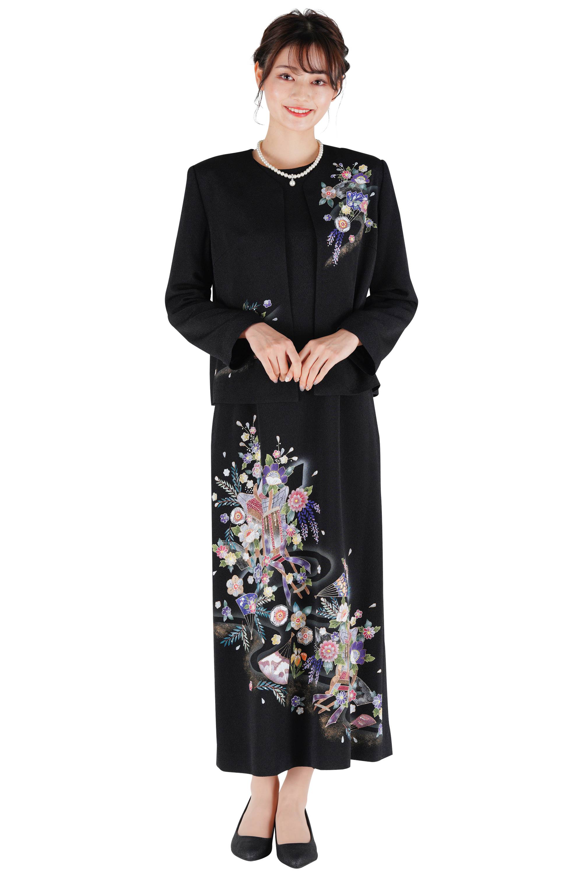 桂由美 フォーマルドレス レンタル 結婚式 11号-13号 紺 ツーピース 274-74634N 母親