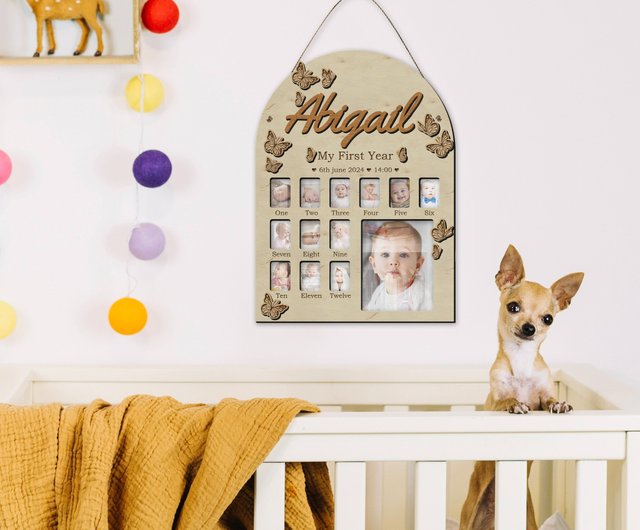 ペアヘッド ベビープリント コラージュフレーム ホワイト 手形 足形 フォトフレーム 写真立て ベビー 出産祝い ハーフバースデー 誕生日プレゼント1歳 男の子 女の子 pearhead 無料 名入れ NZPH13041木のおもちゃ 知育玩具 F.L.Clover