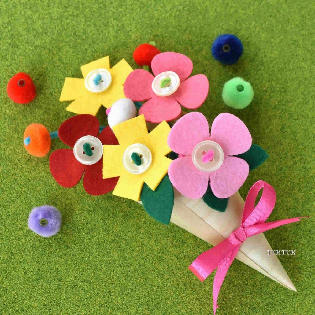 お花紙工作 フラワーペーパーで簡単！花束の作り方 あしたばちゃんねる