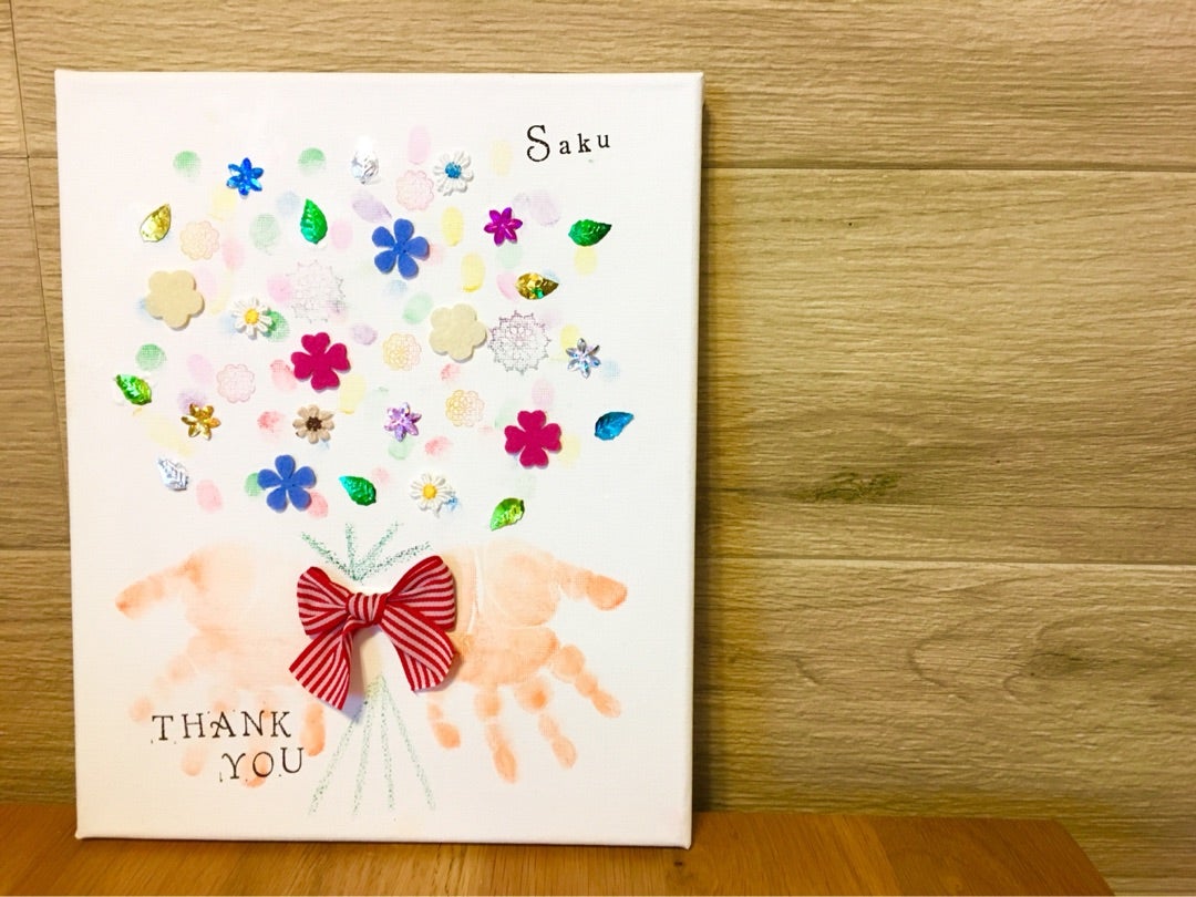 母の日 デザイン台紙セット フレーム インク 付 □ 誕生日 バースデー 手形 足形名入れインク スタンプ も選べる 説明書付き ◇ 手形足形 アート ポスター 出産 赤ちゃん ベビー -にじいろあんよ - プレゼント＆ギフトのギフトモール