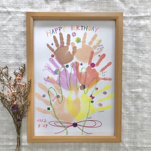 父の日ギフト☆紫陽花☆カエル☆カタツムリ☆お名前ポエム入り☆手形、足形アートBの通販 by みーちゃんのポエム屋さんラクマ