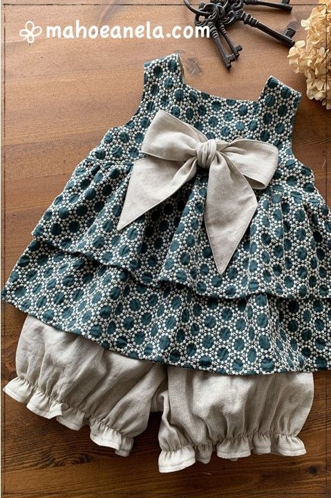 型紙不要直線縫い 1mの布で作るこどもカシュクールワンピースnunocoto fabric