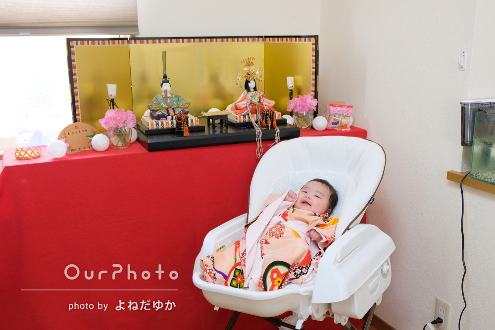 ひなまつり写真」を自宅でおしゃれに。「おうち写真館」で、かわいい成長記録をグラこころ