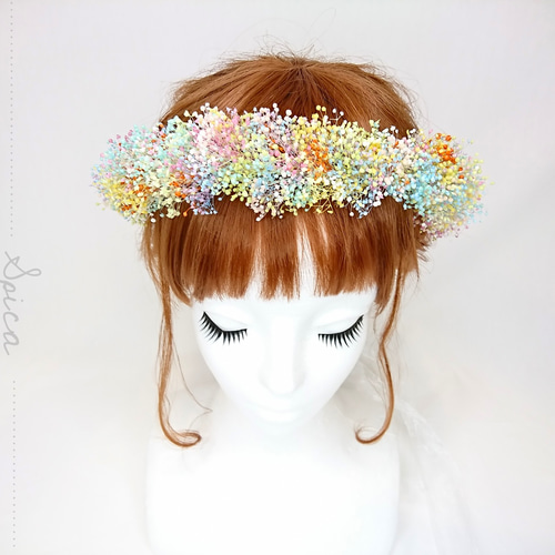 かすみ草花かんむりオーダーページアンティークかすみ草の花かんむり ヘッドドレス ウェディングcolorful 通販Creema クリーマ3058766