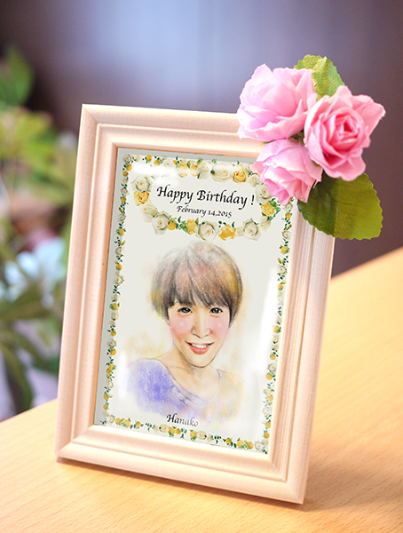 似顔絵フレーム母の日・縦- 無料テンプレート公開中 - 楽しもう Office