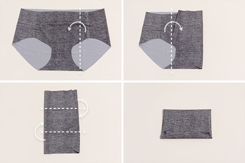 ずぼらさん向け、投げてもくずれない「ユニクロ」のヒートテックインナーのたたみ方 - 片づけ収納ドットコム