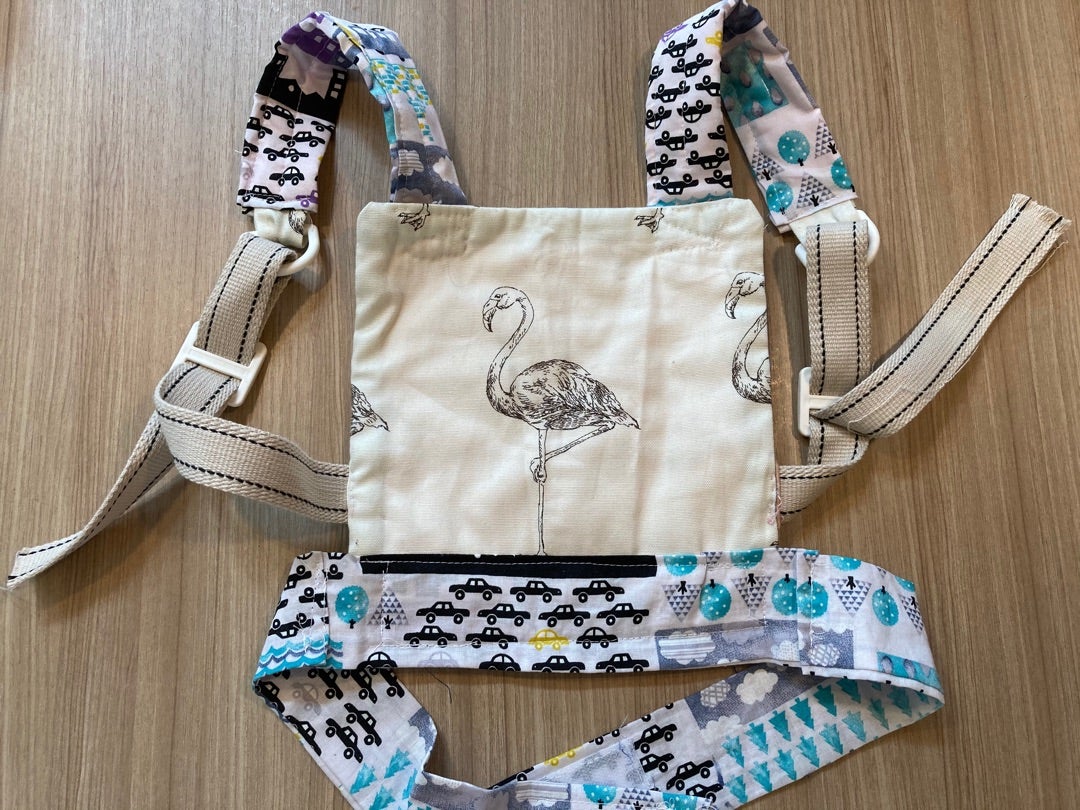 抱っこひも用よだれカバー サッキングパッド の作り方 定規なしで簡単に型紙作れます◎nunocoto fabric