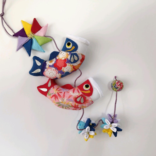 鯉のぼり吊るし雛 子供の日 ハンドメイド こどもの日の吊るし飾りを手作り！鯉のぼり