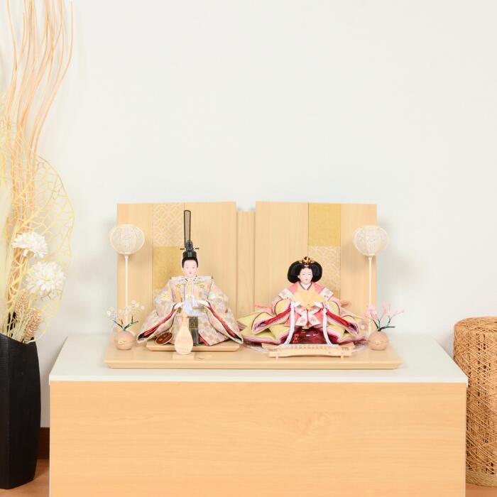 かわいい雛人形シリーズ プリンセスひな人形 正絹有職雛 白松雛 収納セット <33-4050>ワンランク上の雛人形,五月人形,提灯,山車人形製造販売 アートこうげつ