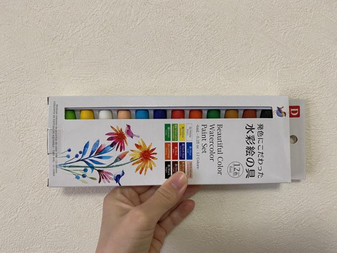 セリア・ダイソー お花のシールで簡単！手形・足形アート 100均- チビタとチビチビタ おうち英語・知育・かんたん親子制作