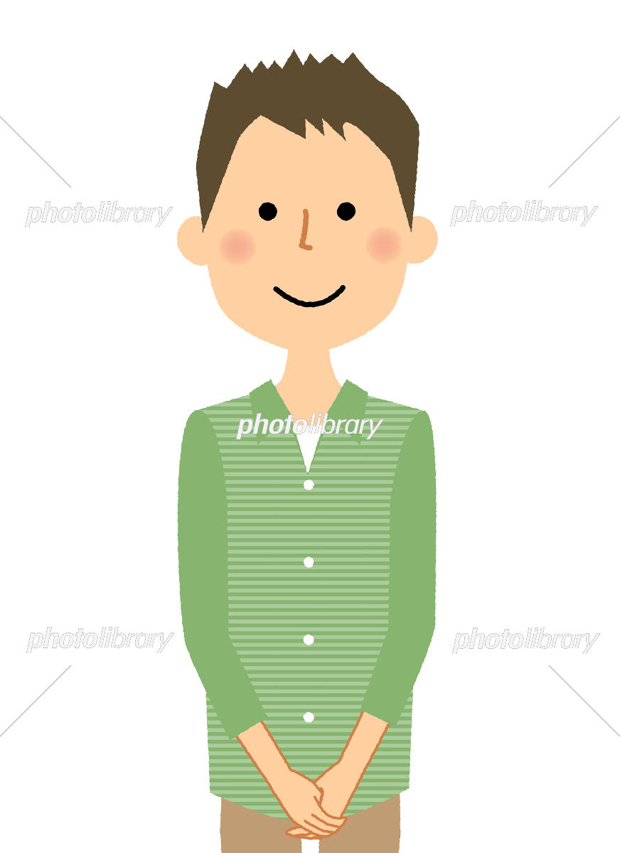 若い男性 パパ あいさつ イラスト素材5406691- フォトライブラリ