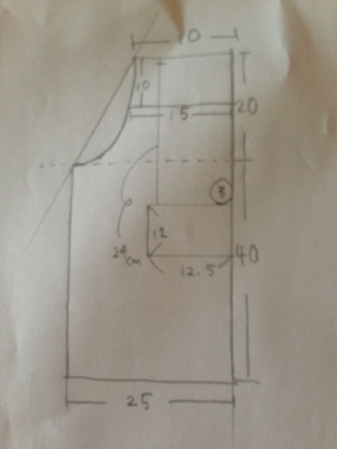 エプロン パターン 子供 かわいい 簡単縫い代付き バックリボンフリルエプロン型紙 全サイズ入り