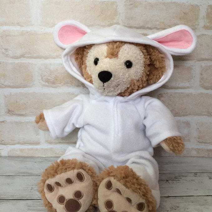 作り方☆「ウサギの着ぐるみ」Sサイズダッフィーなどの縫いぐるみに Part 2無料型紙工房ことろ