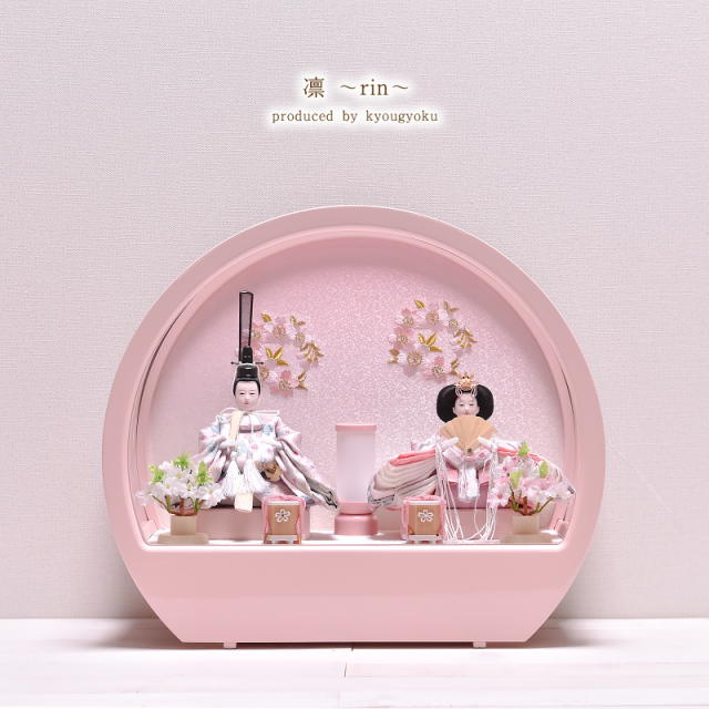 木目込み雛人形 親王飾り 伝統工芸 桐塑頭 コンパクト ナチュラル かわいいお顔味岡人形ショッピング