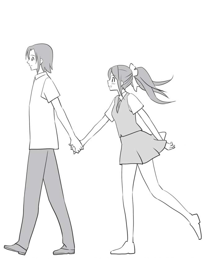 2人 女性 構図 ポーズイラスト・フリー素材なら「シンテリ」