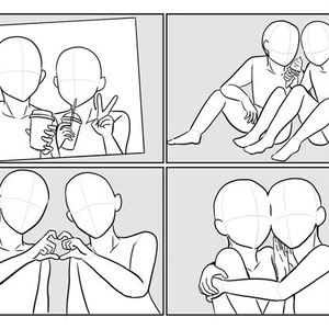 映えるポーズを描こう！ 二人で自撮りしているキャラクターイラストの描き方いちあっぷ