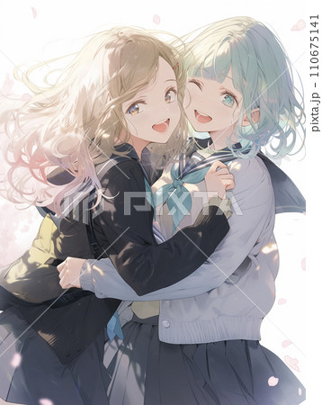 仲良し2人組 ハート イラスト - No: 25830804無料イラスト・フリー素材なら「イラストAC」