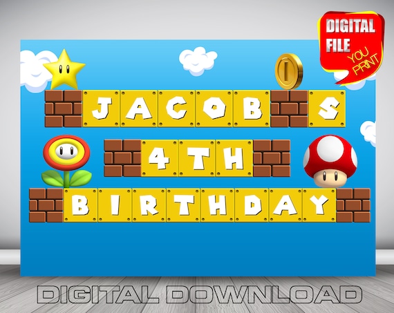 次男6歳誕生日🎂マリオの飾り付けのパーティーにしました🎉 : えはみのDIYと暮らしブログ