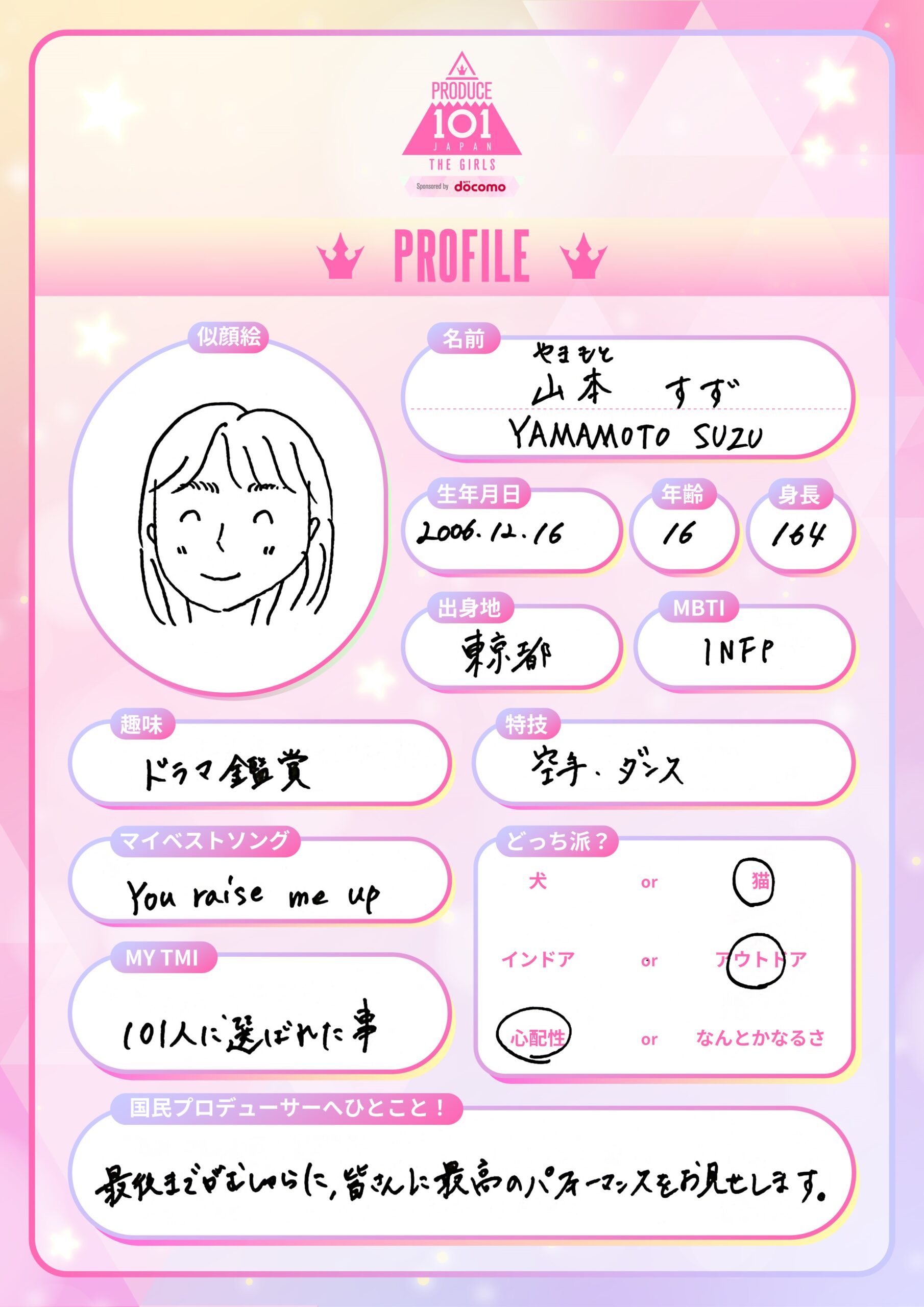 ME:I 山本すずの出身や高校は?年齢・誕生日・身長などwikiプロフィール紹介!ME:Iマニア