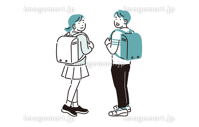 後ろ姿手描き 女の子イラスト無料イラスト・フリー素材なら「イラストAC」