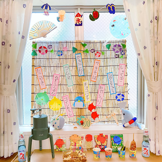 介護施設 夏祭り 飾り付け100均TikTok