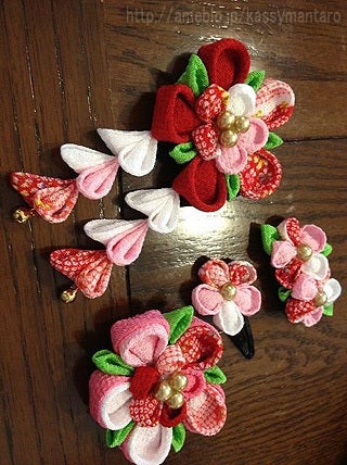 着物に合う！リボンが可愛い髪飾りの作り方七五三やお正月に♪ - わくわく♪ハンドメイド