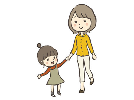 541 手繋ぎ 親子 High Res Illustrations - Getty Images