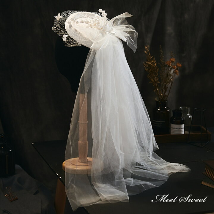 君を愛してる花嫁 ウェディングドレス 帽子 ヘアアクセサリー 帽子 気質 ヨーロッパ、アメリカ、韓国の帽子 ウェディングハット アウトレット結婚式 ウエディング ウェディング ハット 帽子 髪飾り 白 黒 ヘッドドレス おしゃれ 人気 エメ : ラブティアラYahoo!店