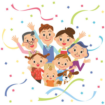 大家族イラストのイラスト素材5914520- PIXTA