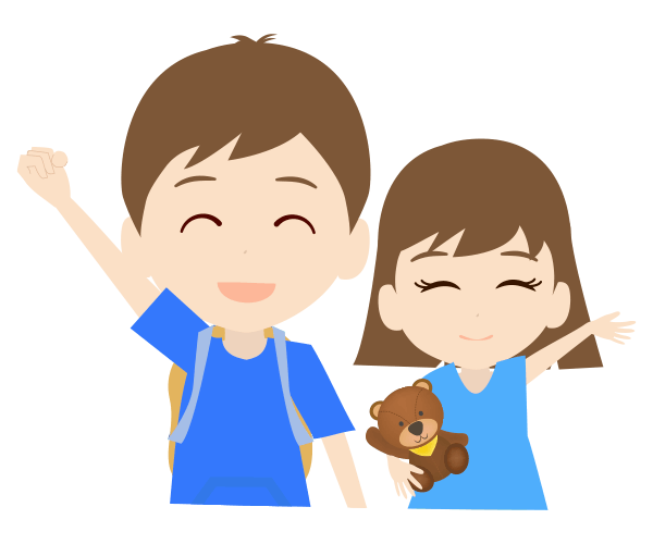 かわいい笑う女の子どものイラスト素材無料ダウンロード IllustCute